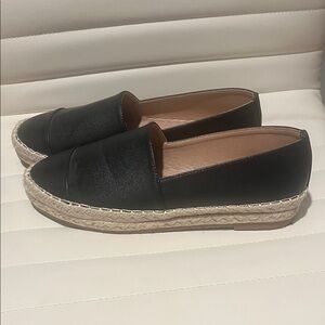 Black Espadrille Loafers